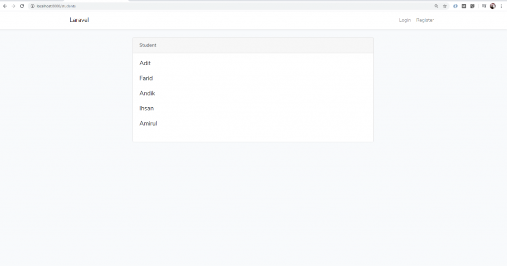 Menampilkan data dengan Livewire Component