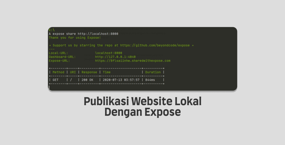Publikasi Website Lokal Dengan Expose